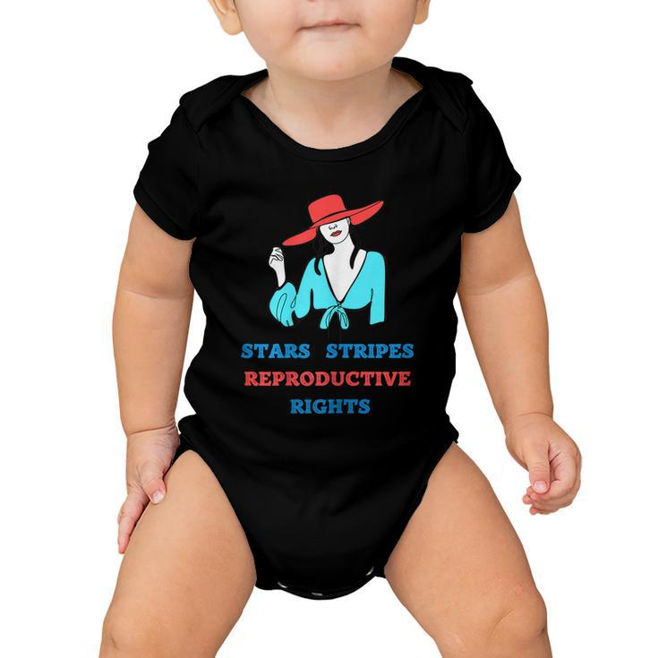 Patriotic 4Th Of July Shirt Stars Stripes Reproductive Right Baby Onesie
