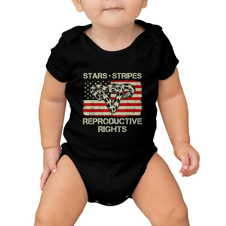 Patriotic 4Th Of July Stars Stripes Reproductive Right V2 Baby Onesie