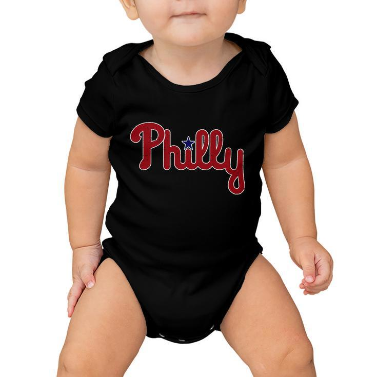 Philadelphia Baseball Philly Pa Retro Tshirt Baby Onesie