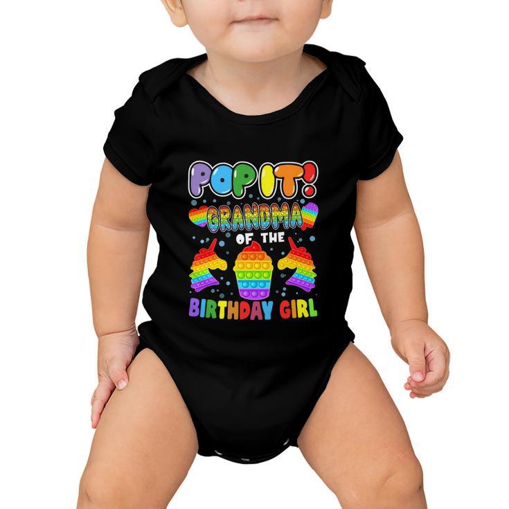 Pop It Grandma Of The Birthday Girl Funny Baby Onesie