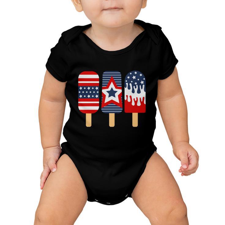 Popsicle Red White Blue American Graphic Plus Size Shirt For Men Women Family Baby Onesie