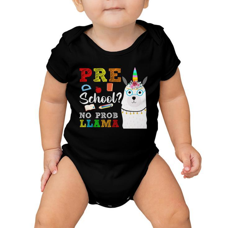 Preschool No Probllama Baby Onesie