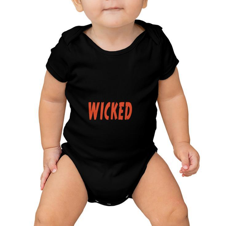 Pretty Wicked Funny Halloween Quote Baby Onesie