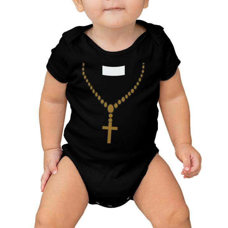 Priest Costume Cross Religion Baby Onesie