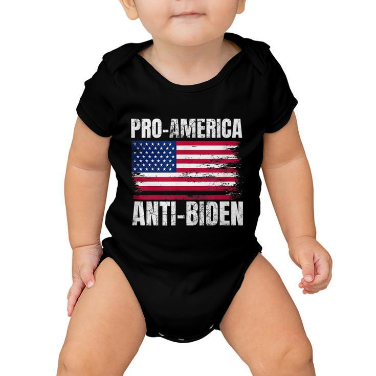Pro America Anti Joe Biden Usa Flag Political Patriot Baby Onesie