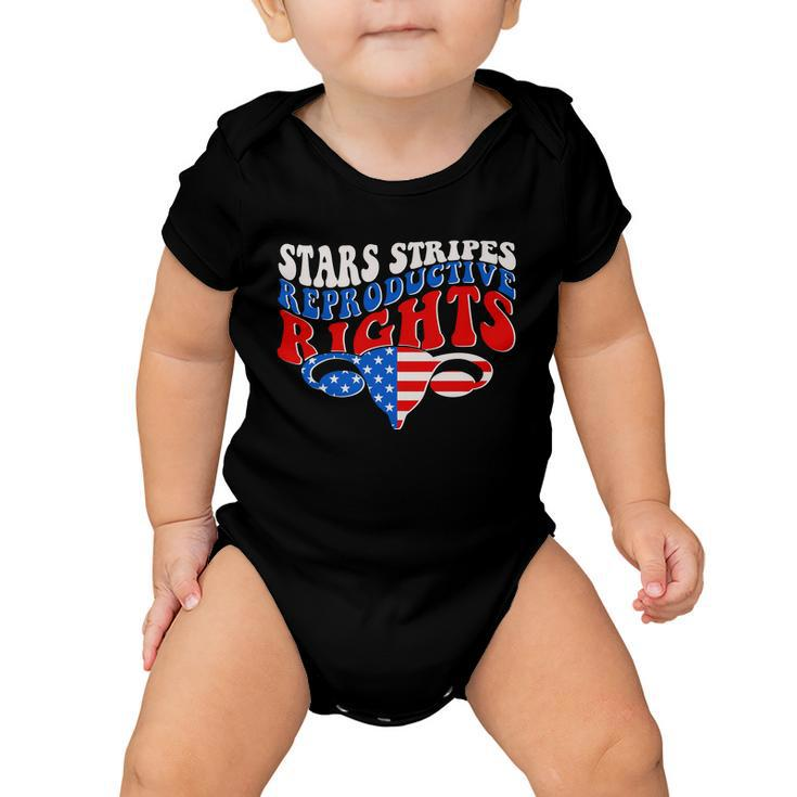 Pro Roe Stars Stripes Reproductive Rights Baby Onesie