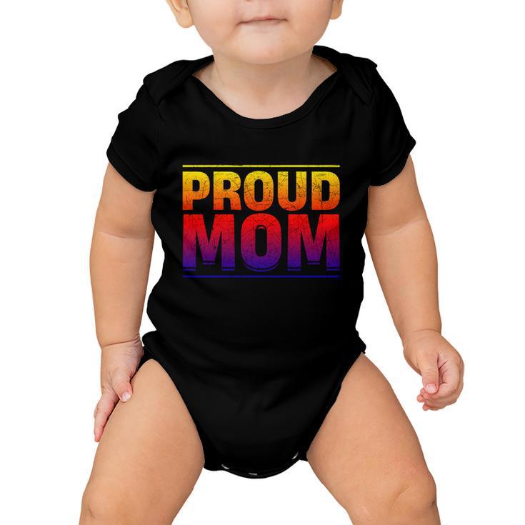 Proud Mom Abrosexual Flag Lgbtq Queer Mothers Day Abrosexual Gift Baby Onesie