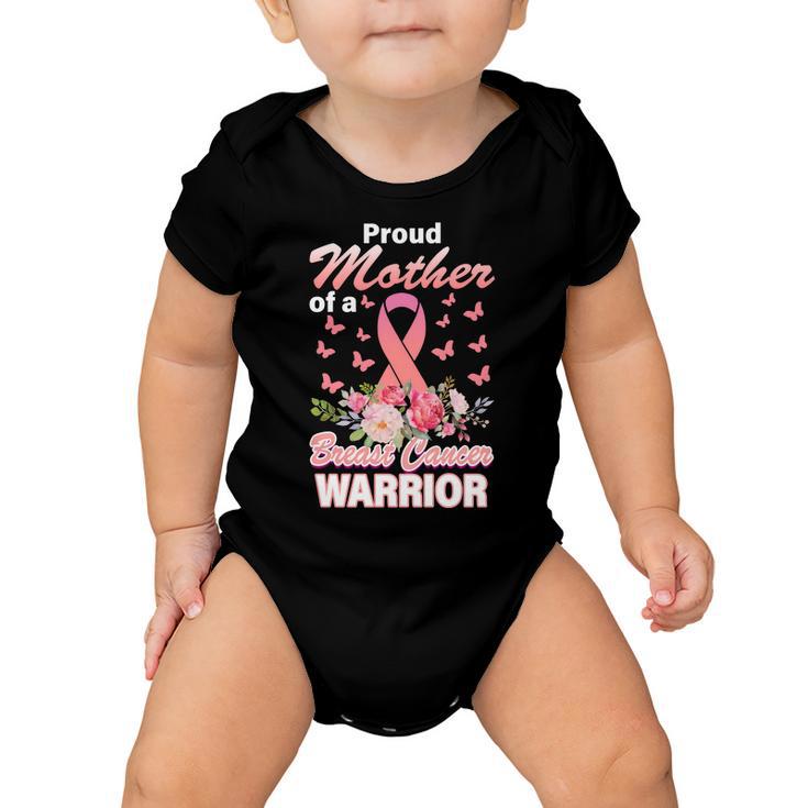 Proud Mother Of A Breast Cancer Warrior Tshirt Baby Onesie