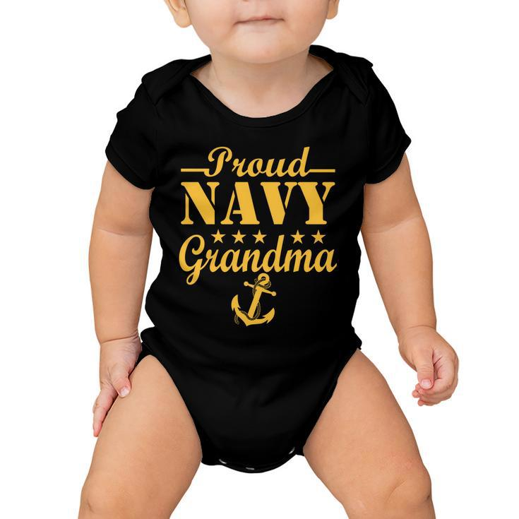Proud Navy Grandma Tshirt Baby Onesie