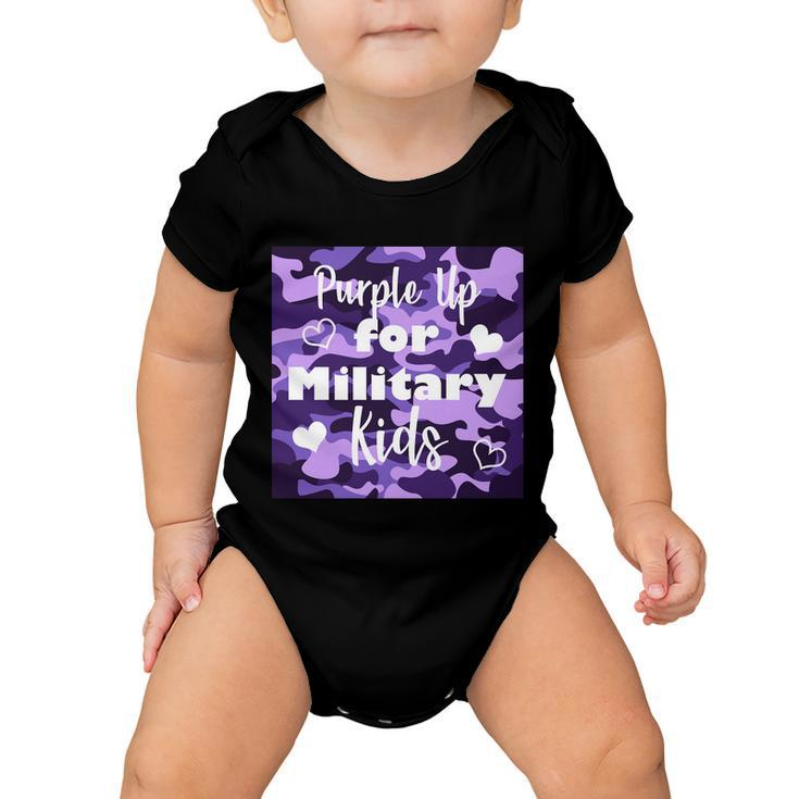 Purple Up For Military Kids Awareness Baby Onesie