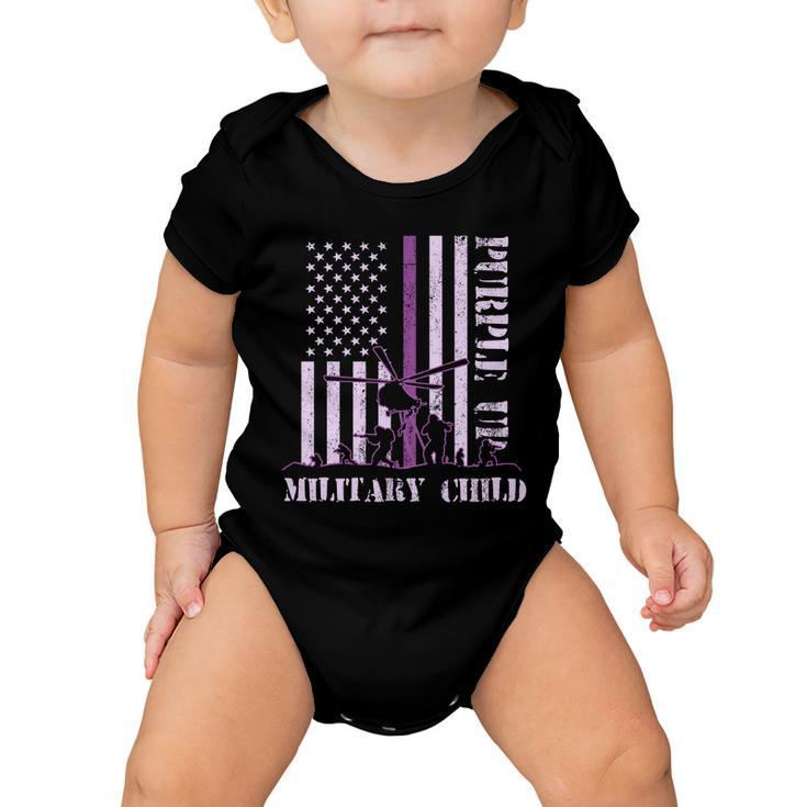 Purple Up Military Child Tshirt Baby Onesie