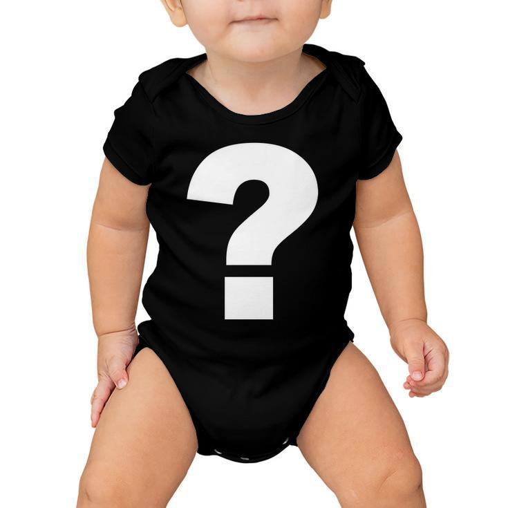 Question Mark Logo Tshirt Baby Onesie