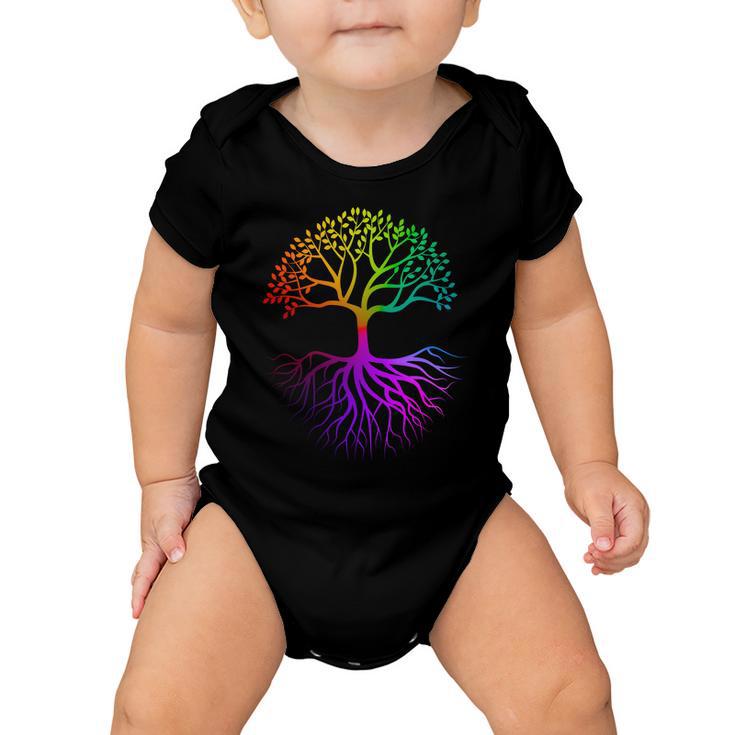 Rainbow Colorful - Tree Of Life Tshirt Baby Onesie