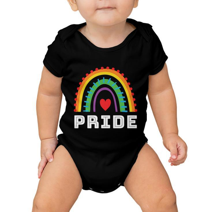 Rainbow Lgbtq Heart Pride Month Lbgt Baby Onesie