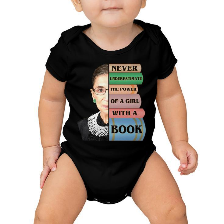 Rbg Never Underestimate Ruth Bader Ginsburg Tshirt Baby Onesie