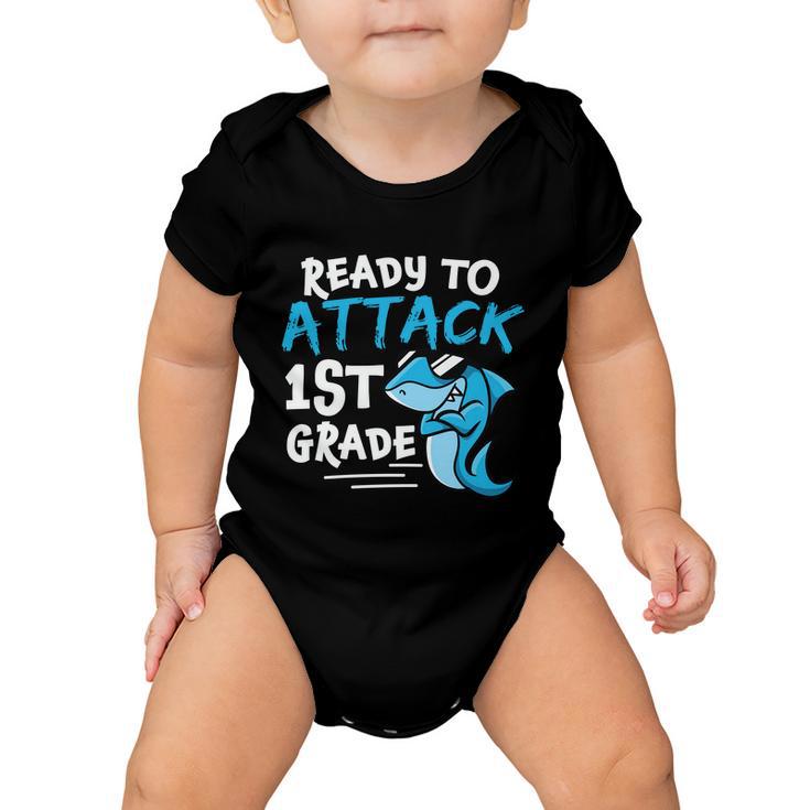 Ready To Attack 1St Grade Back To School First Day Of School Baby Onesie