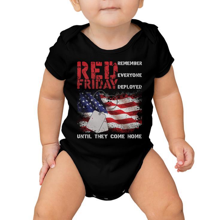 Red Friday Remember Until They Come Home Baby Onesie