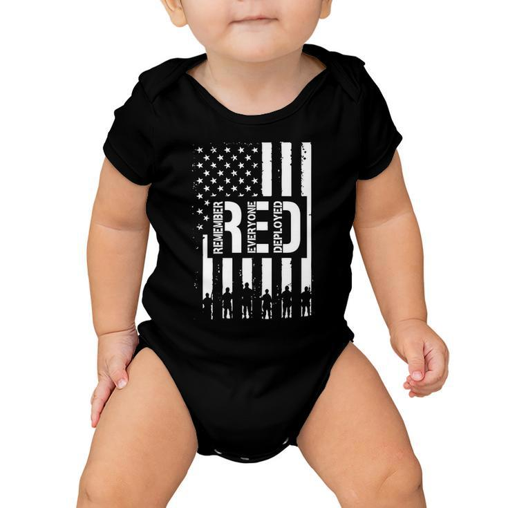 RED Remember Everyone Deployed Red Friday Baby Onesie