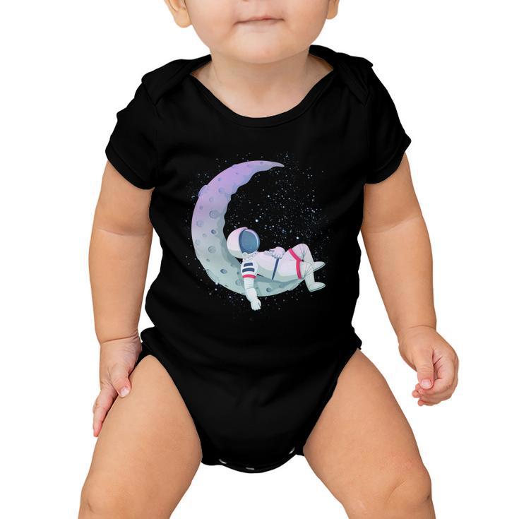 Relaxing Astronaut On The Moon Baby Onesie