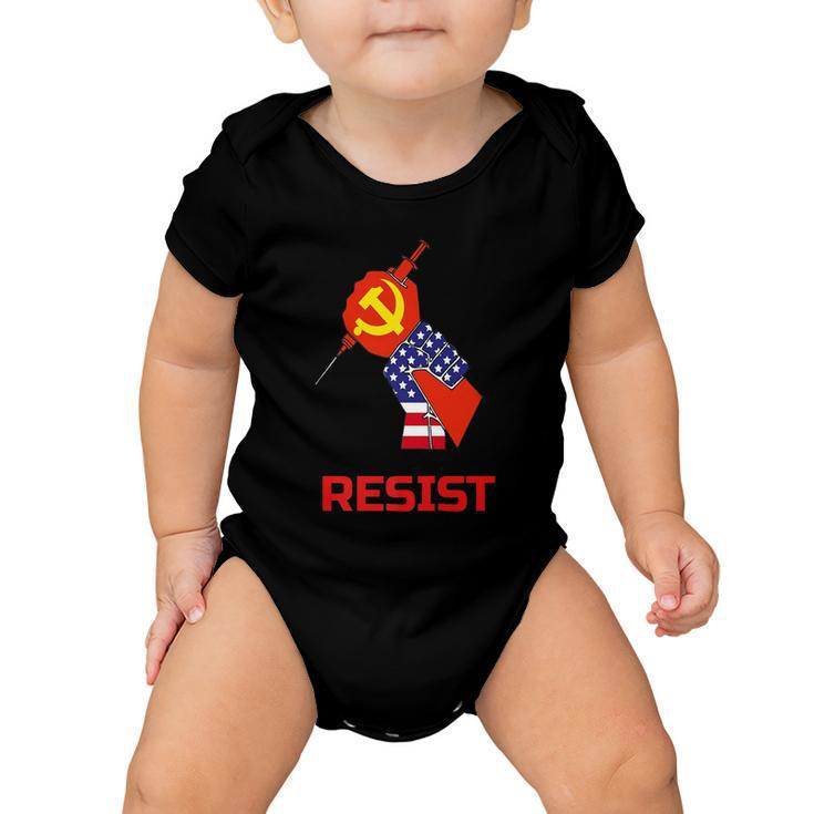 Resist Anti Vaccine Mandates And Communisum  Premium Tshirt Baby Onesie