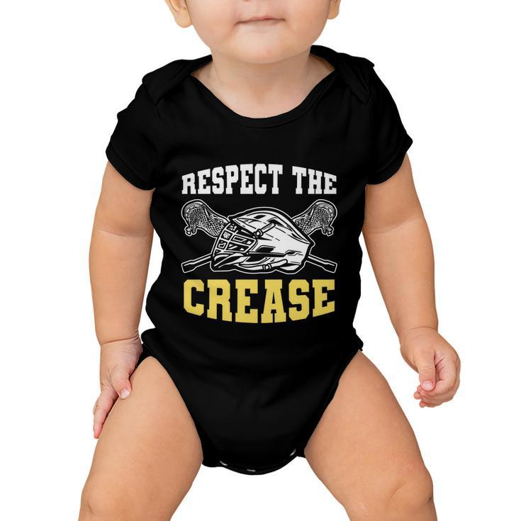 Respect The Crease Lacrosse Goalie Lacrosse Plus Size Shirts For Men And Women Baby Onesie