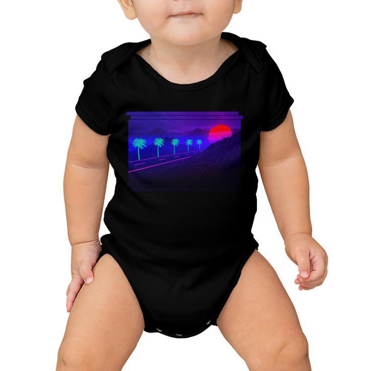 Retro 80S Vaporwave Baby Onesie