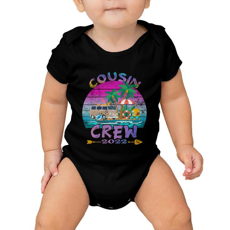 Retro Cousin Crew Vacation 2022 Beach Trip Family Matching Gift Baby Onesie