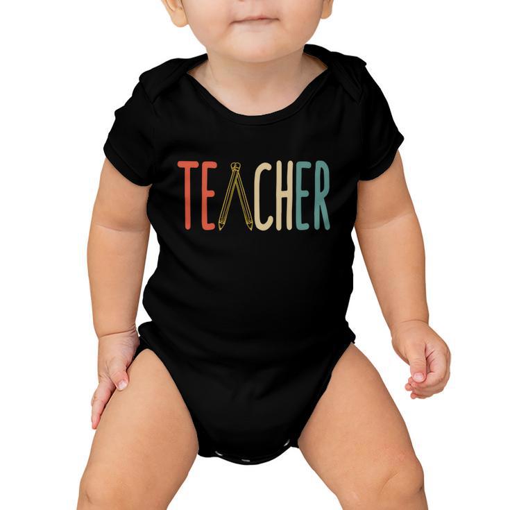 Retro Professor High School Educator Gift Vintage Teacher Funny Gift Baby Onesie