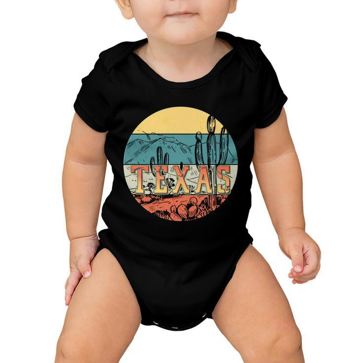 Retro Texas Desert Emblem Baby Onesie