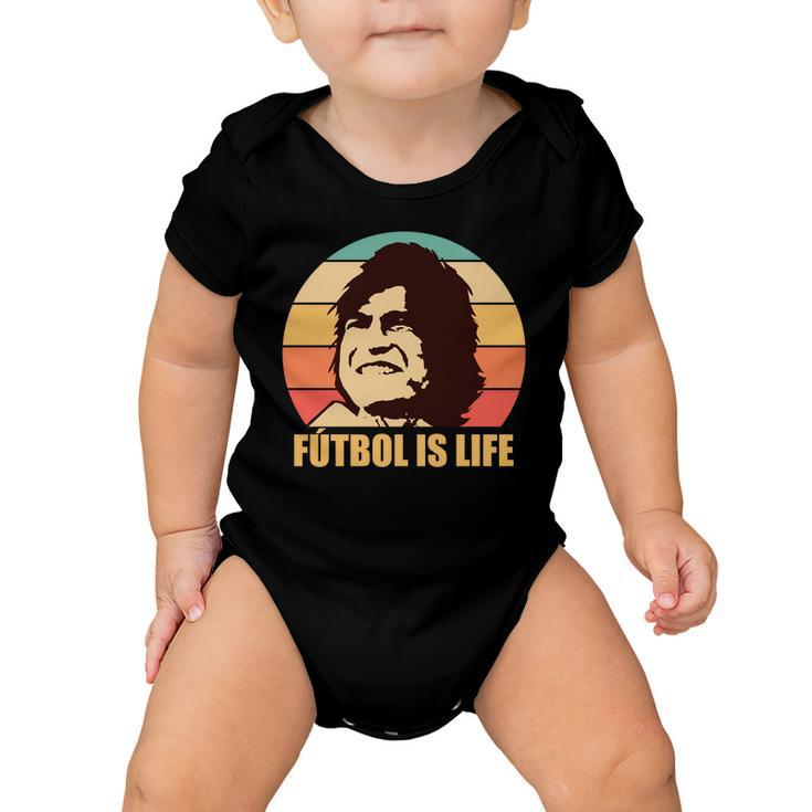 Retro Vintage Futbol Is Life Tshirt Baby Onesie
