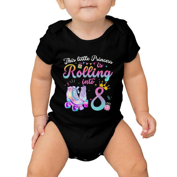 Roller Skate 8Th Birthday Shirt 8 Year Old Girl Party Outfit Baby Onesie