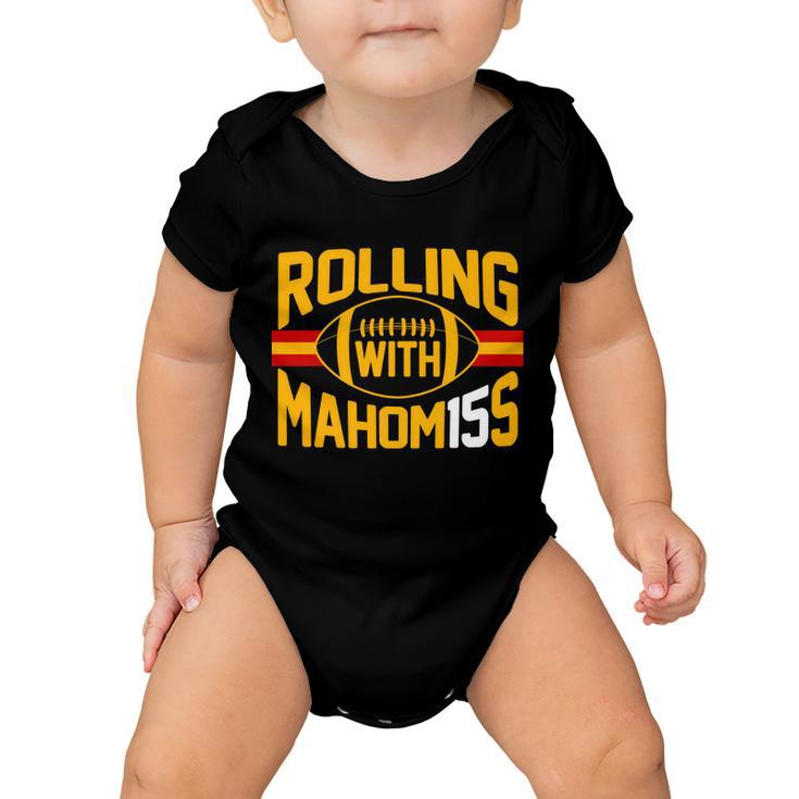 Rolling With Mahomes Kc Football Baby Onesie