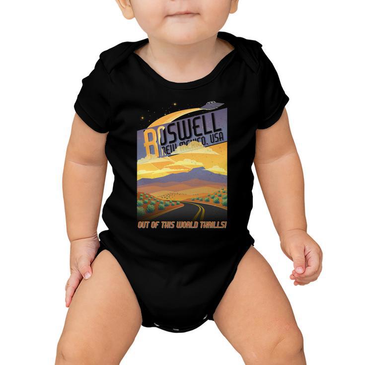 Roswell New Mexico Travel Poster Baby Onesie