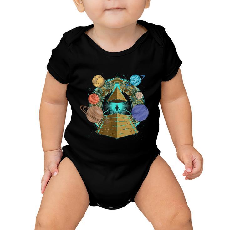 Sci Fi Ufo Abduction Pyramids Ancient Egypt Science Alien Baby Onesie