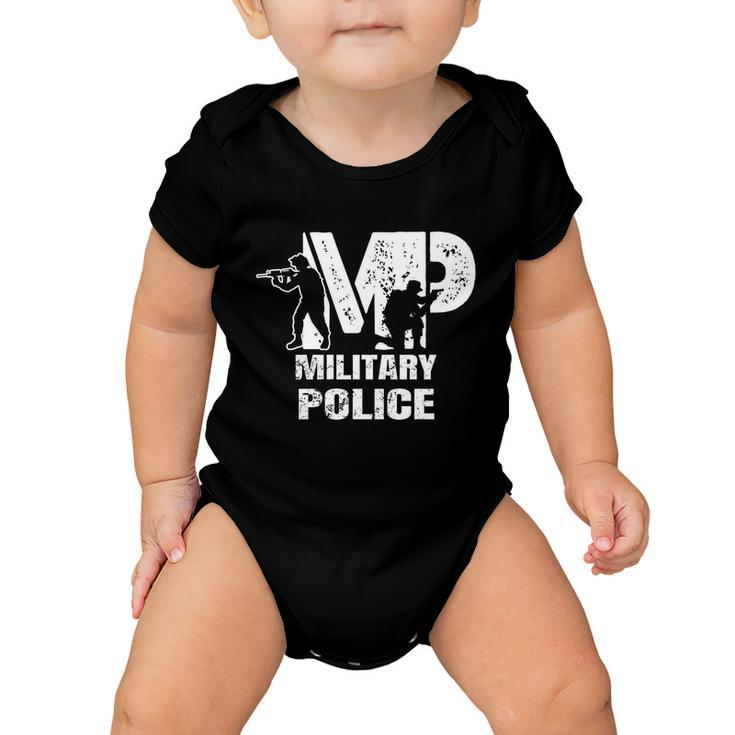 Soldier Retired Veteran Mp Military Police Policeman Funny Gift Baby Onesie