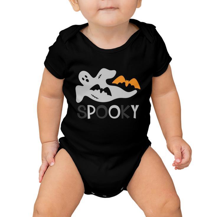 Spooky Ghost Funny Halloween Quote V2 Baby Onesie