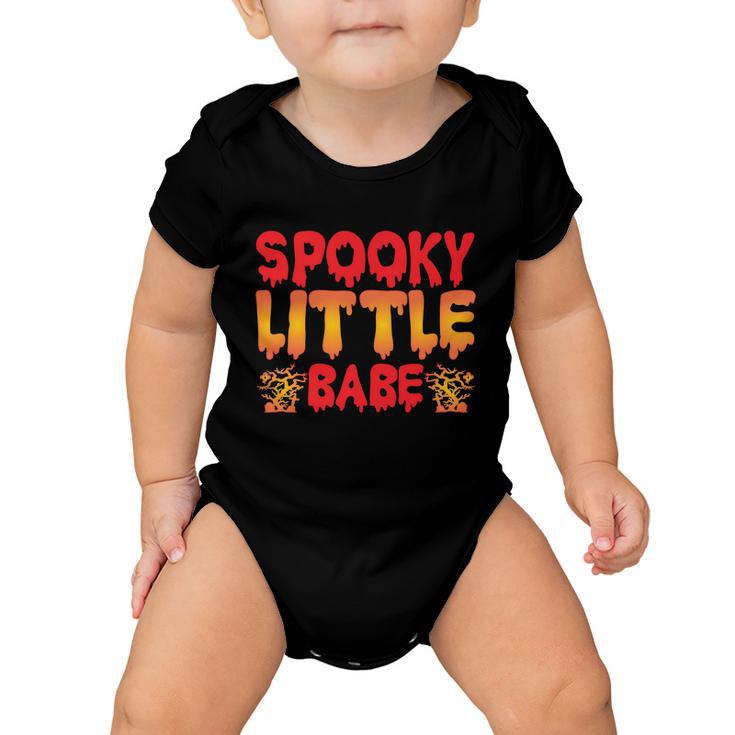 Spooky Little Babe Halloween Quote V2 Baby Onesie