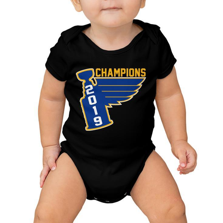 St Louis Hockey 2019 Champions Tshirt Baby Onesie
