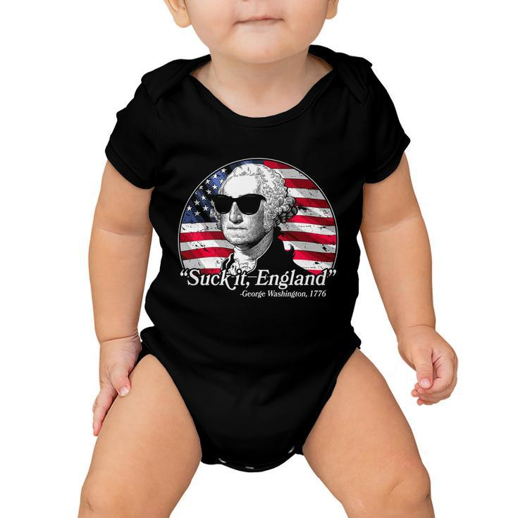 Suck It England George Washington 1776 Tshirt Baby Onesie