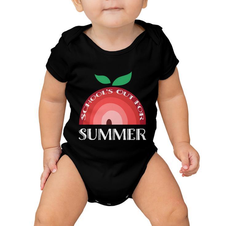 Summer Break 2022 Retro Summer Break Schools Out For Summer Funny Gift Baby Onesie