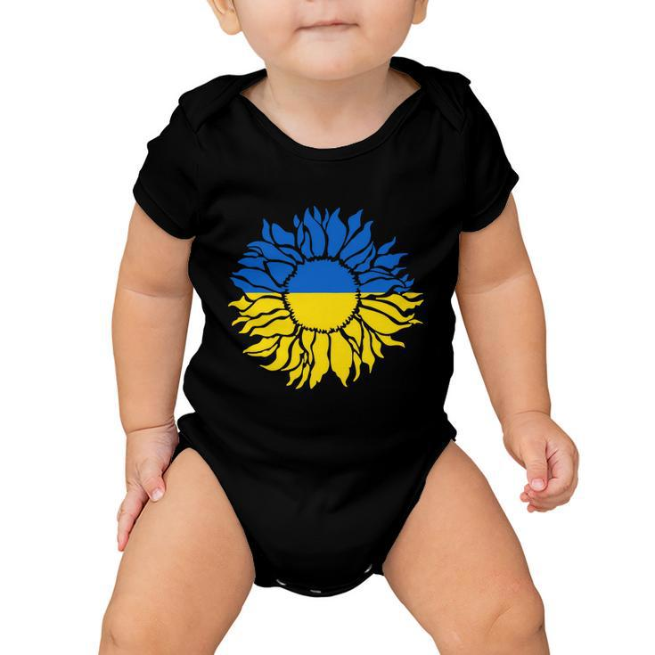 Sunflower Of Peace Ukraine Ukraine Strong Vyshyvanka Long Tshirt Baby Onesie