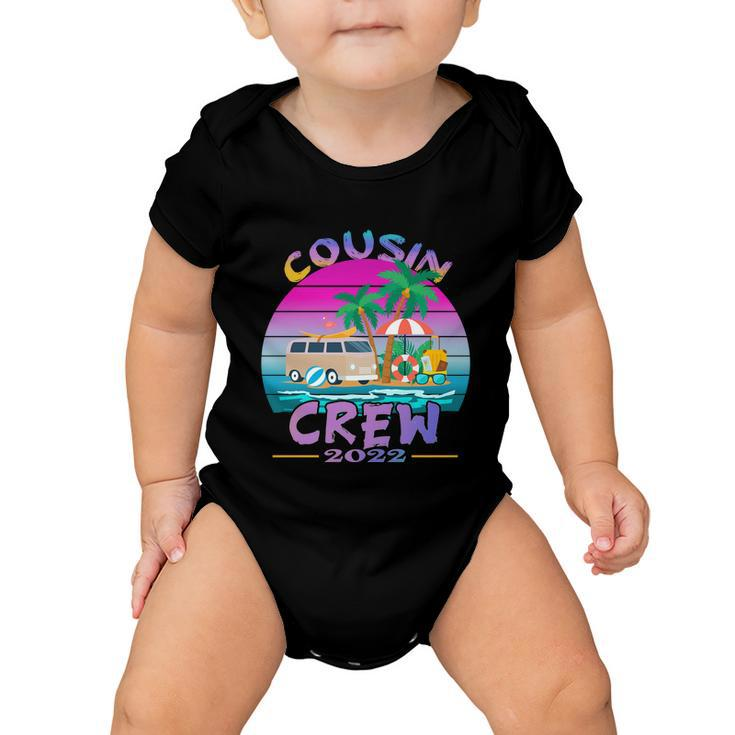 Sunset Cousin Crew Vacation 2022 Beach Cruise Family Reunion Cute Gift Baby Onesie