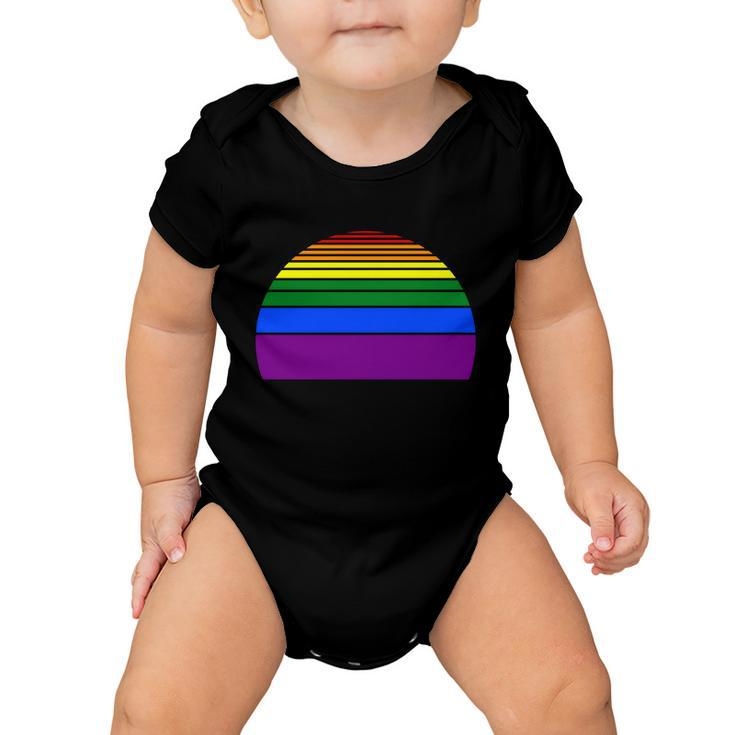 Sunset Lgbt Gay Pride Lesbian Bisexual Ally Quote V4 Baby Onesie