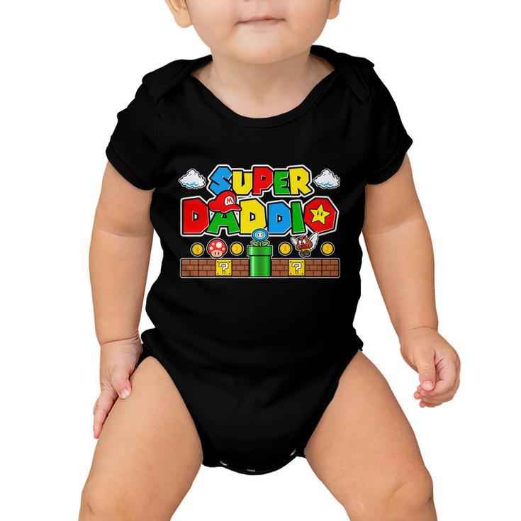 Super Daddio Dad Video Gamer Baby Onesie