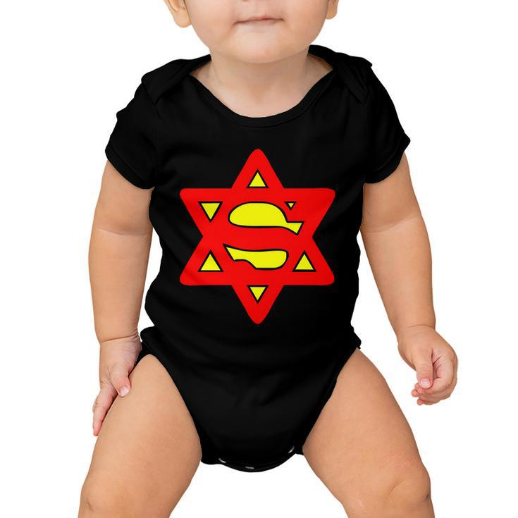 Superjew Super Jew Logo Baby Onesie