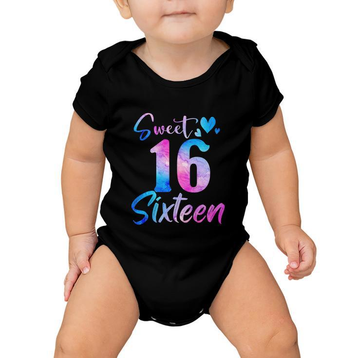 Sweet 16Th Birthday Party Funny Sixteen Years Old Girl Baby Onesie