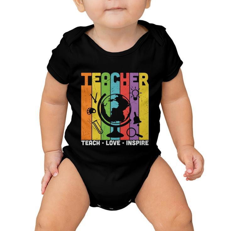Teach Love Inspire Proud Teacher Graphic Plus Size Shirt For Teacher Female Male Baby Onesie
