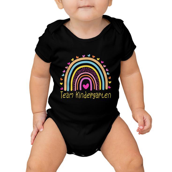 Team Kindergarten Teacher Rainbow Baby Onesie