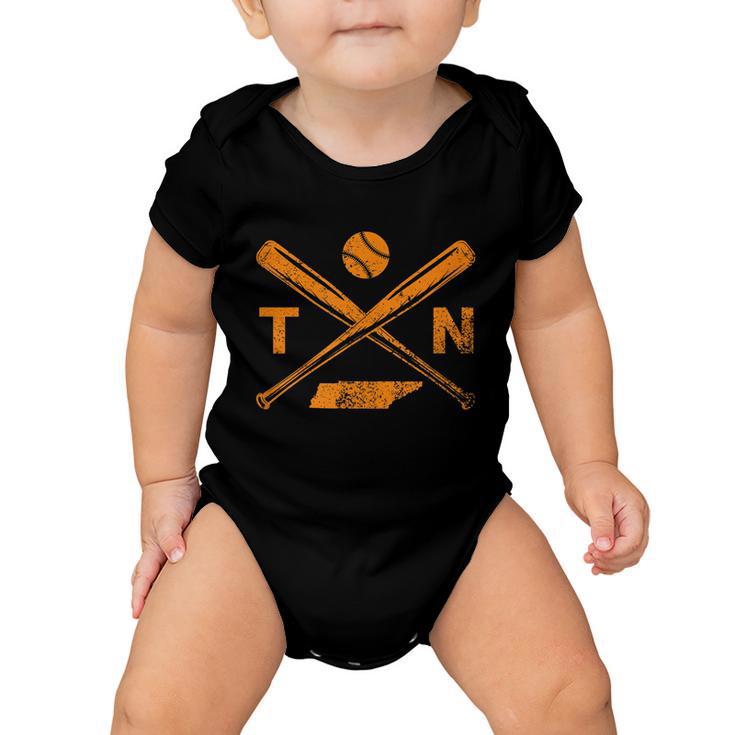 Tennessee Baseball Bats & Ball Classic Baseball Player Tshirt Baby Onesie