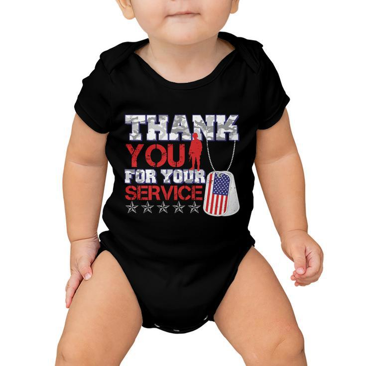 Thank You For Your Service Veterans Day Baby Onesie